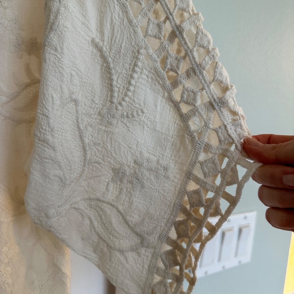 Lane Bryant Ivory Embroidered Overlay - Picture 6 of 10